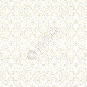 无缝裁缝花类模式白色插图叶子条纹绘画墙纸装饰创造力褐色背景图片