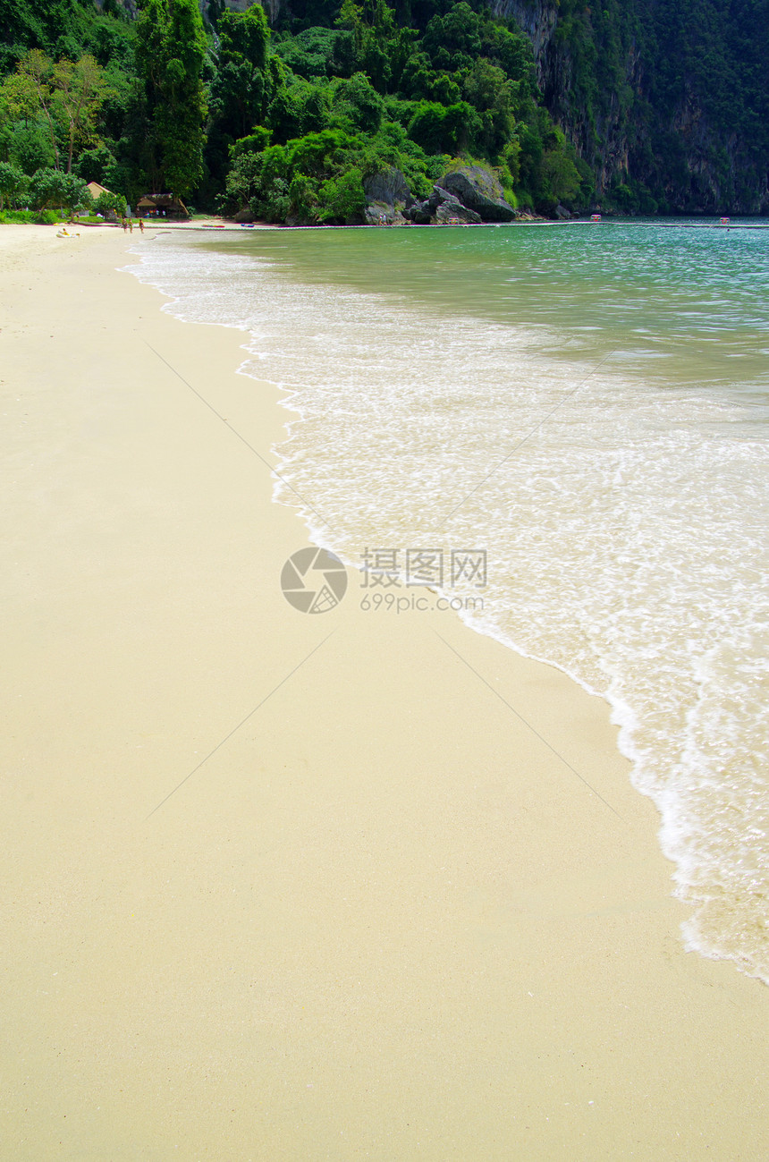 海滩沙滩支撑放松海景蓝色海岸晴天冲浪热带海浪海洋图片