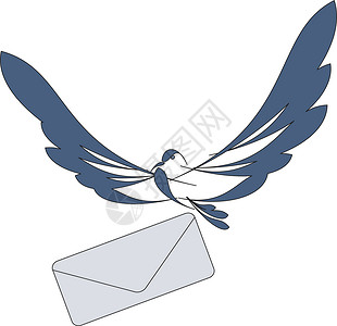 给您的讯息信仰卡通片邮箱羽毛蓝色自由善意天空艺术翅膀图片