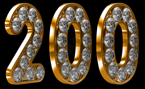 200抵金券金色200数字 钻石侵入金色200背景