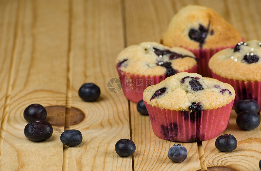 蓝莓松饼营养水果糖果小吃木头糕点甜点蛋糕蓝色浆果图片