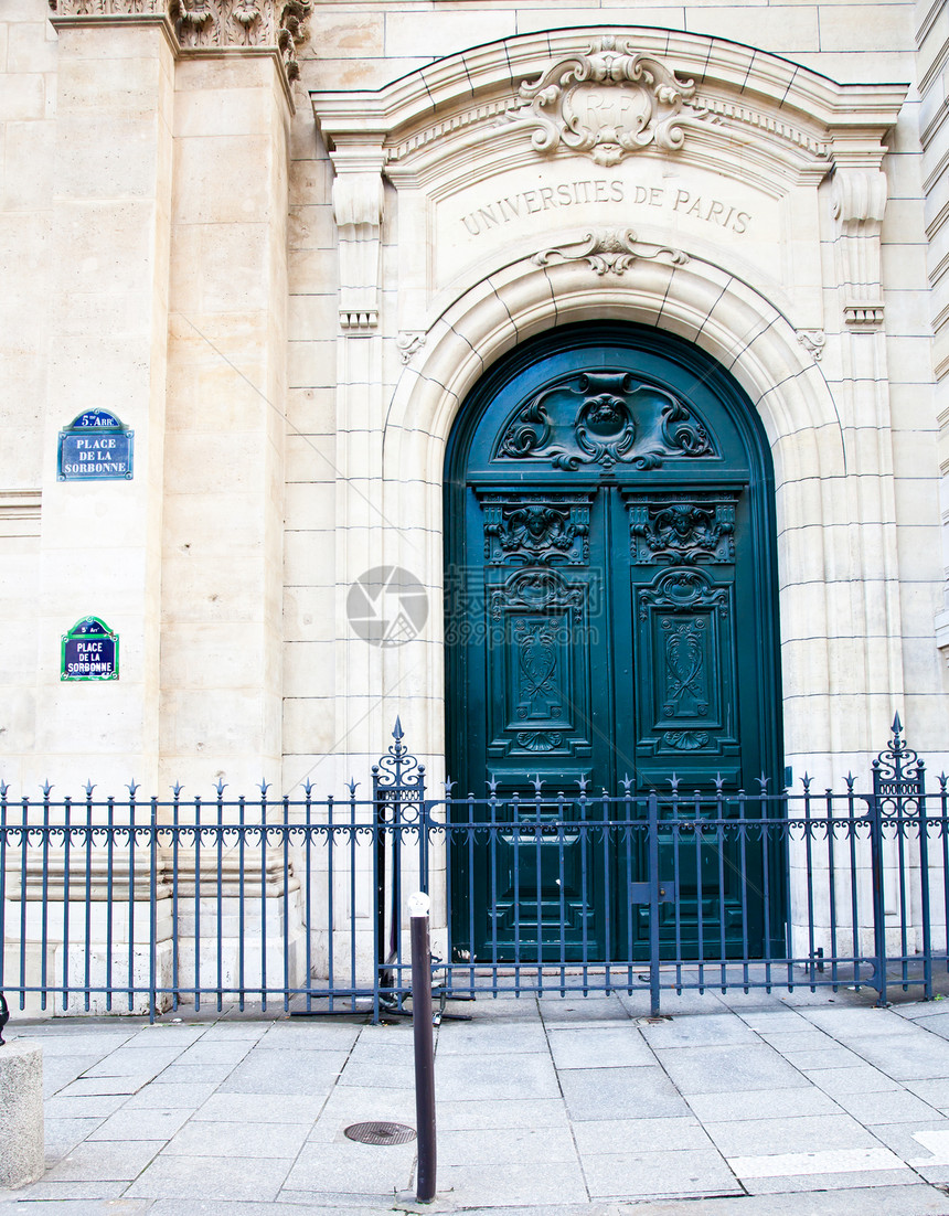 巴黎索邦大学入口学习房子建筑历史性学校大学街道旅行窗户教育图片