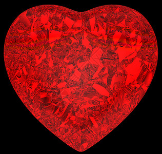 黑色红钻石心脏形状背景图片
