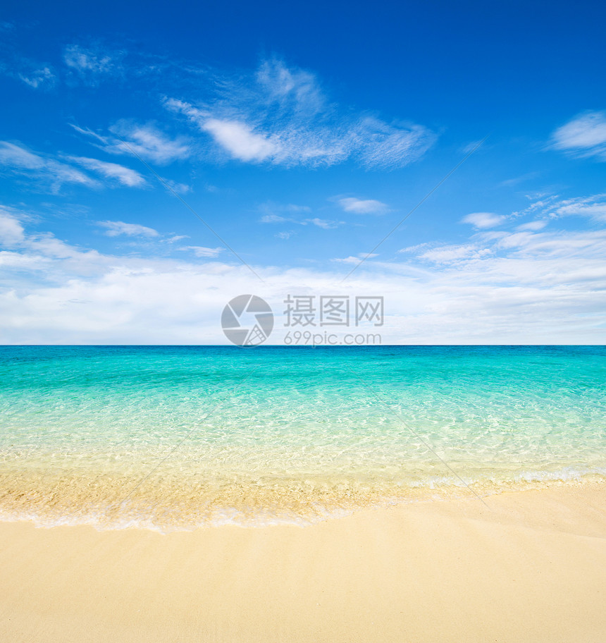 海 海晴天旅行阳光天堂冲浪海浪海景天空热带太阳图片