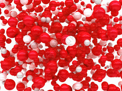 红色和白球摘要背景图片