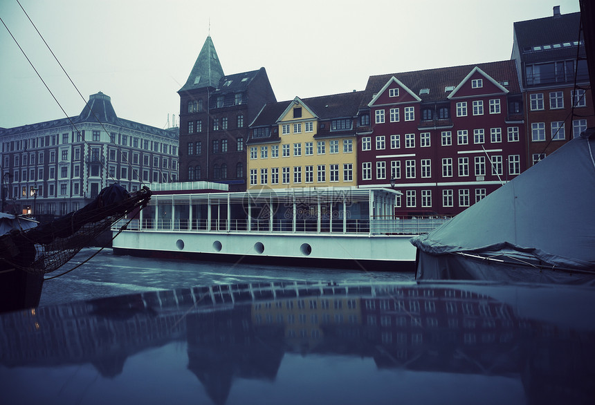 哥本哈根的冬冬清晨图片