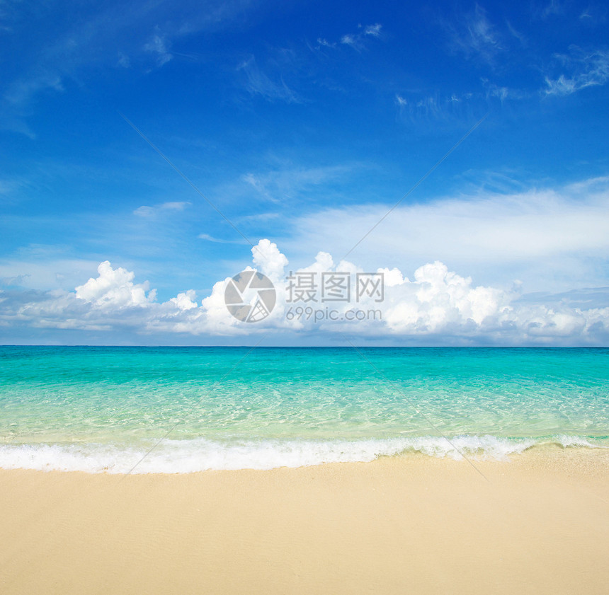 海 海太阳海洋天堂晴天蓝色海浪海岸冲浪天空放松图片