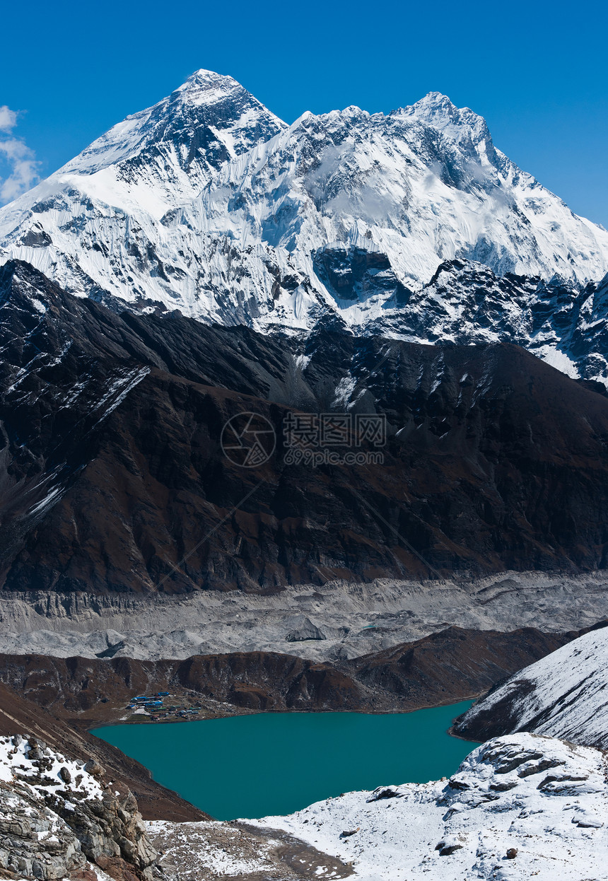 珠峰 Nuptse和Lhotse山峰图片