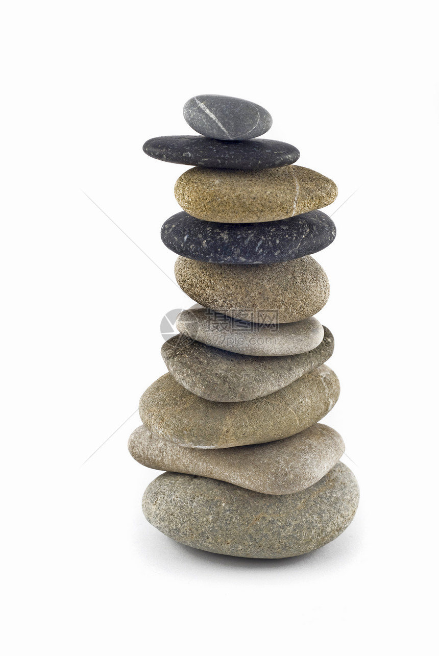 稳定性 - 平衡的鹅卵石堆图片