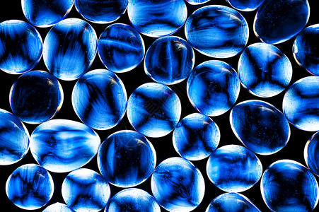 蓝气体珠珍珠大理石纪念品珠宝蓝色装饰品材料金光石头矿物背景图片
