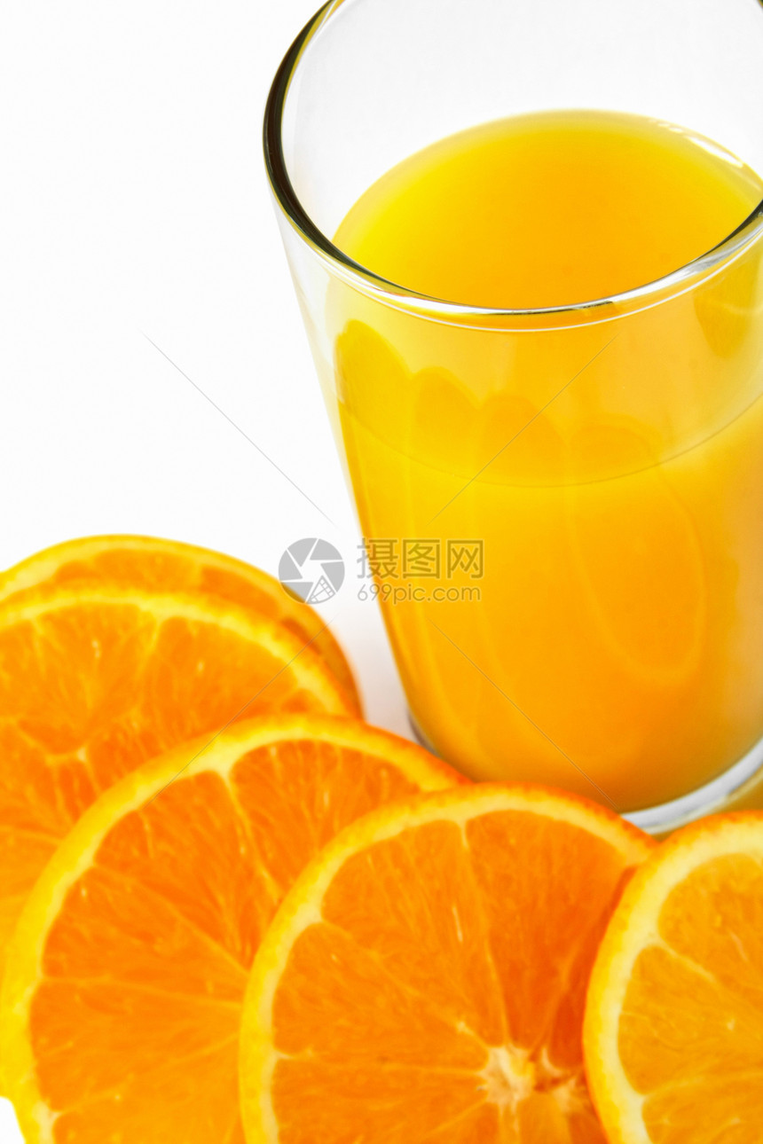 橙汁果汁热带茶点早餐水果气泡叶子液体柠檬保健图片