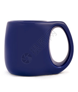 蓝杯厨房早餐午餐液体咖啡用具陶瓷背景图片