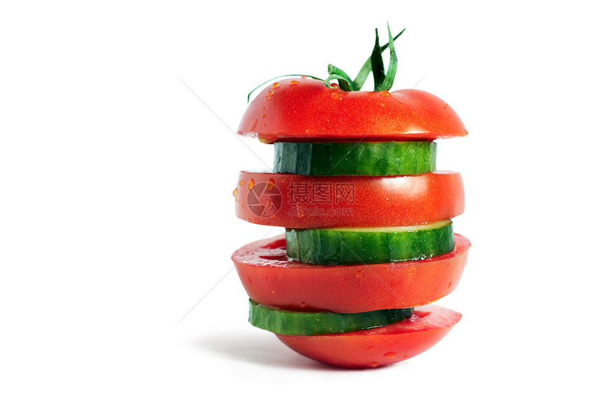 成熟番茄和黄瓜图片