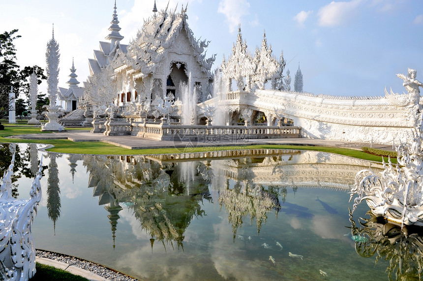 美丽的泰国寺庙地标精神历史性连体游客建筑旅游文化宗教旅行图片