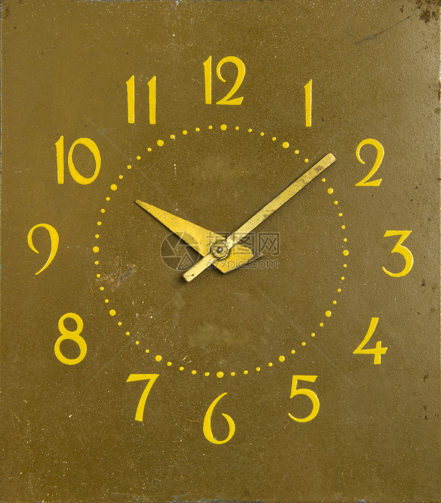 古老机械时钟箭头的小时数图片