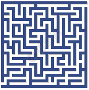 僵局蓝色迷宫暗示曲线谜语路线线索字谜艺术挑战游戏正方形设计图片