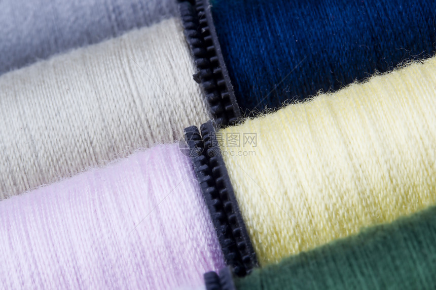 线索的宏材料织物白色工具纺织品衣服刺绣蓝色缝纫筒管图片