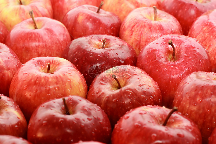 苹果营养水果饮食绿色红色小吃蔬菜美食诱惑叶子图片