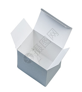 空纸箱白色空白灰色纸盒正方形纸板包装背景图片