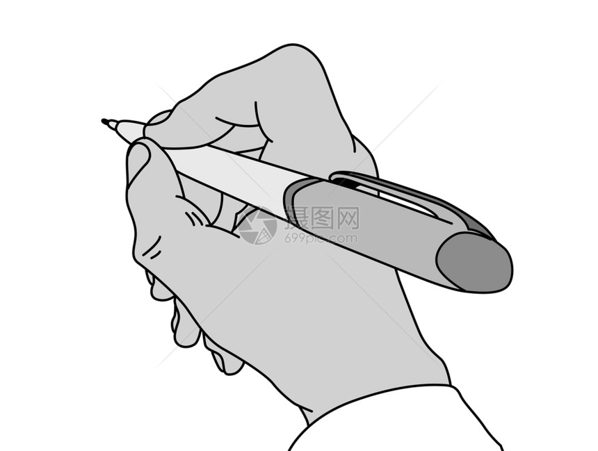 白色背景上的手控边框手指卡通片草图艺术品插图绘画创造力夹子墙纸图片