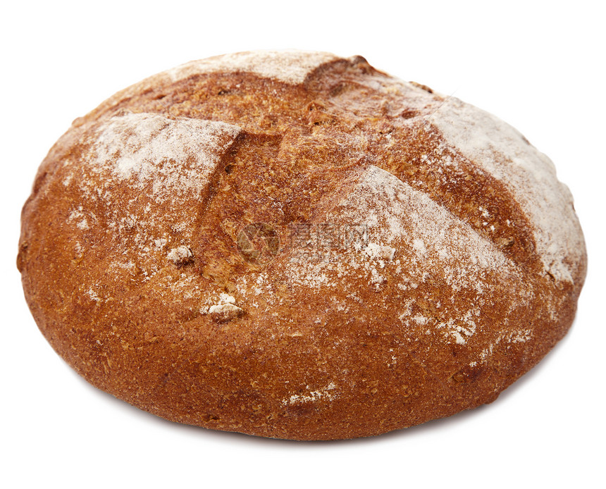 隔离的健康面包糕点棕色粮食小麦营养烹饪化合物碳水杂货店谷物图片