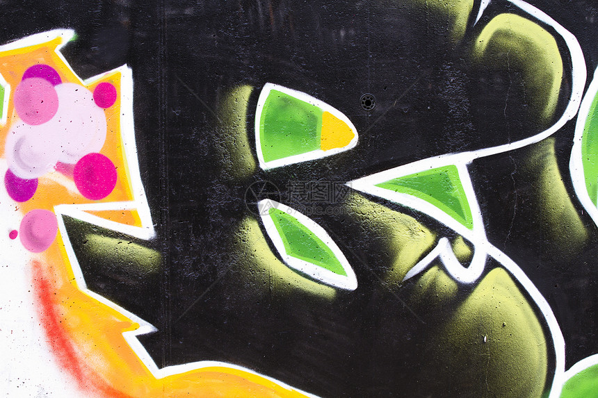 墙上涂漆 多彩喷雾写作涂鸦垃圾城市绘画艺术青少年签名破坏者文化图片