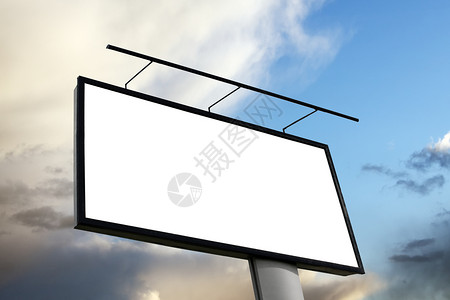 空白的广告牌控制板营销白色商业蓝色展示广告海报木板框架背景图片