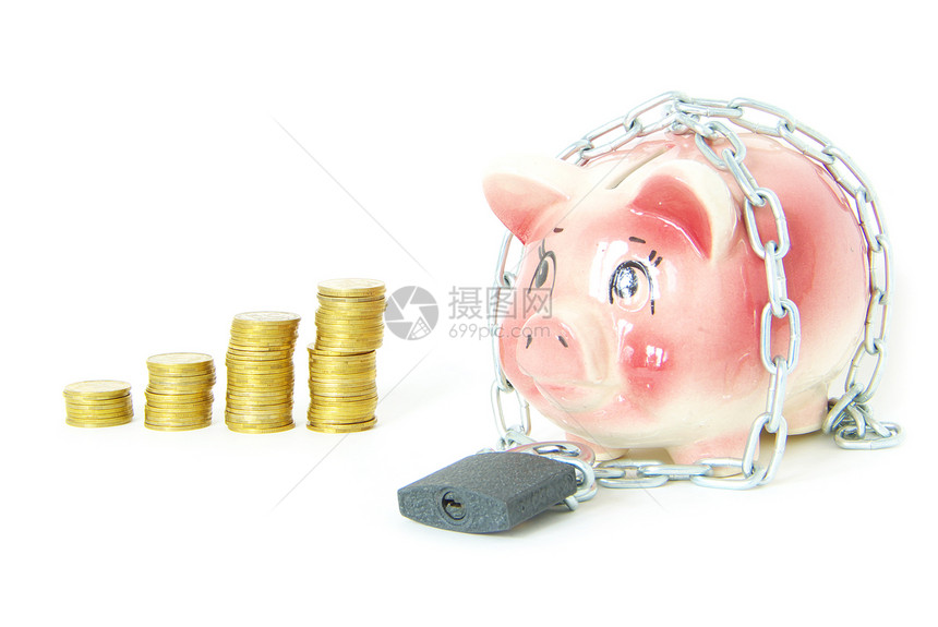 养猪银行现金储蓄小猪钱盒经济挂锁硬币保险安全节约图片