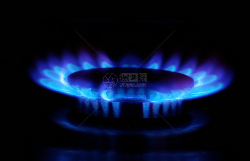 天然气气体活力圆圈火炉白炽燃烧甲烷丙烷椭圆形力量厨房图片