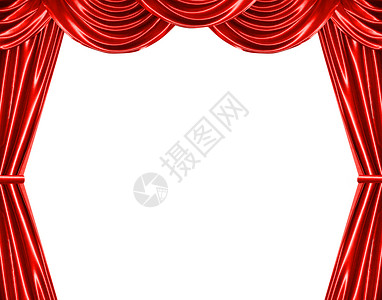 窗帘天鹅绒织物推介会红色展示背景图片