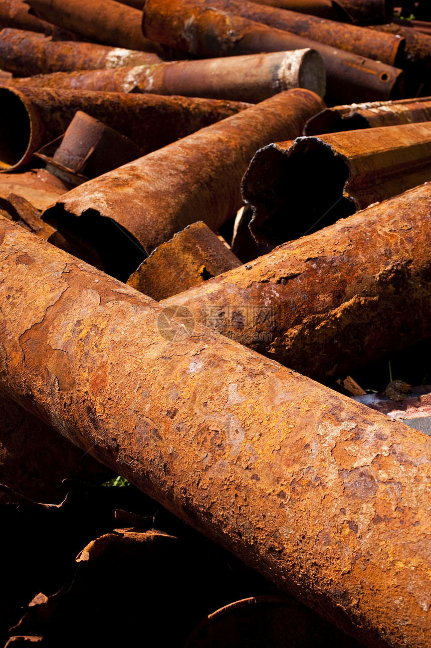 拉斯蒂废料废话红色纹理古铜色物质废金属金属垃圾重金属图片