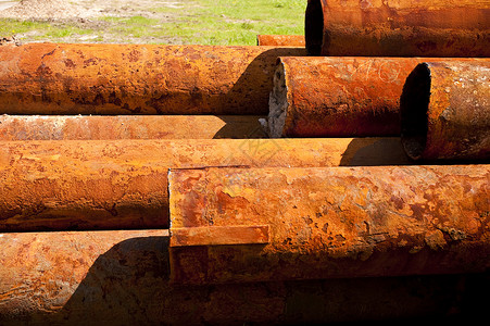 拉斯蒂物质废话管子金属古铜色重金属垃圾红色废料废金属背景图片