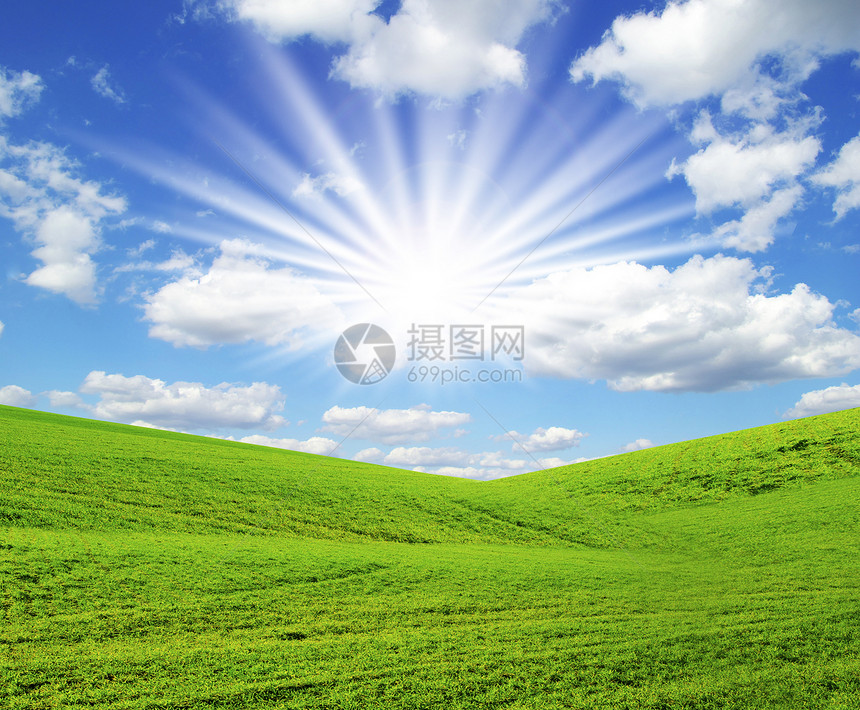 字段地平线植物天空季节乡村绿色农场农业场地远景图片