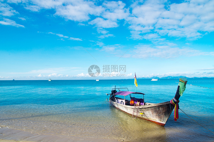 渔船假期天空海洋风景海景岩石地平线旅行珊瑚娱乐图片