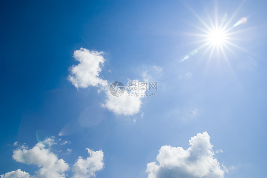 蓝蓝天空云景沉淀天蓝色阴霾阳光天气季节积雨气候蓝色图片