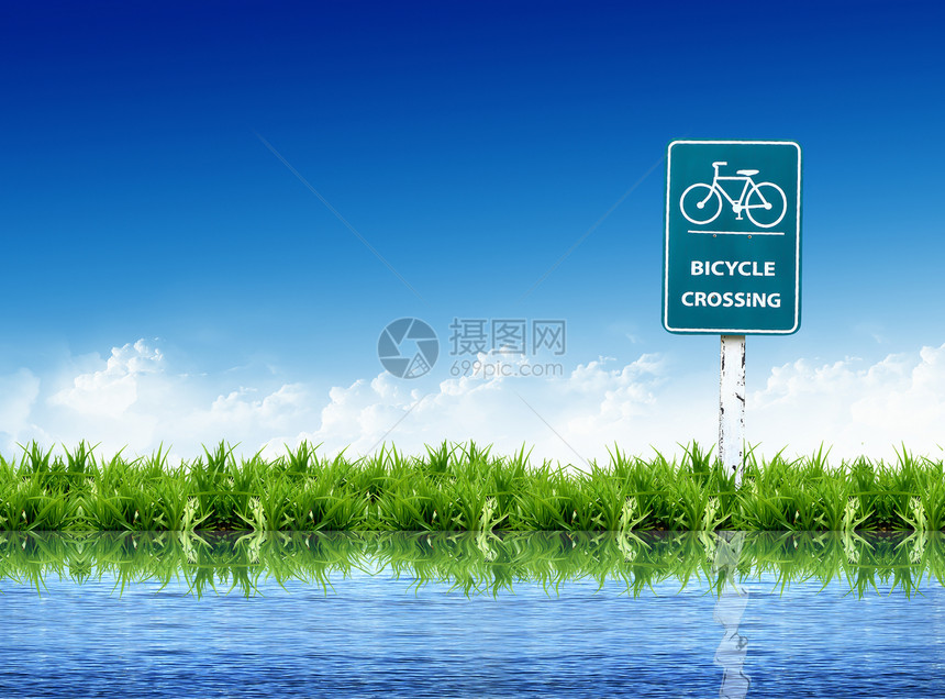 自行车标志和地貌图片