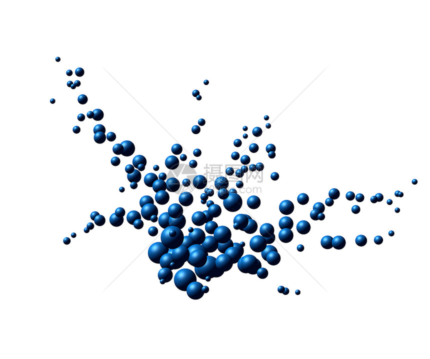 蓝色粒子爆炸图片