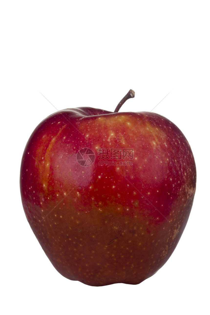 正在衰落的红美味苹果食物腐烂白色剪裁倒胃圆形老化小吃产品棕色图片