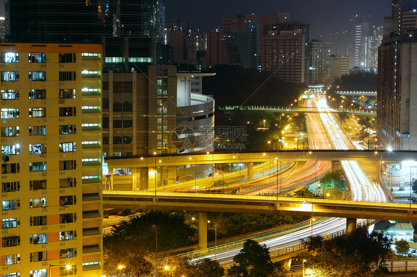市区市中心夜 香港商业交通风暴运输建筑学城市建筑景观台风夜生活图片