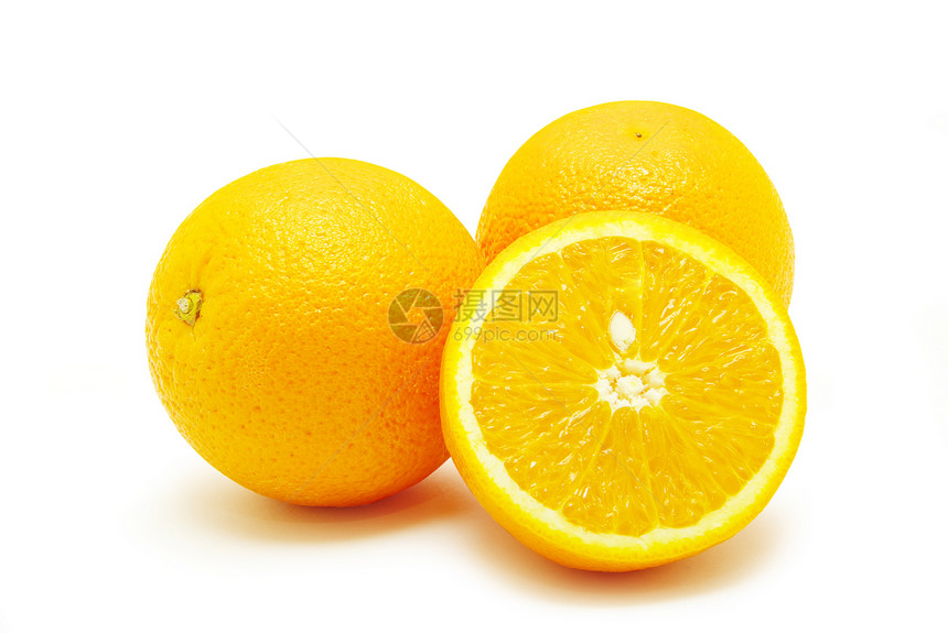 橙色水果食物果汁白色橙子图片