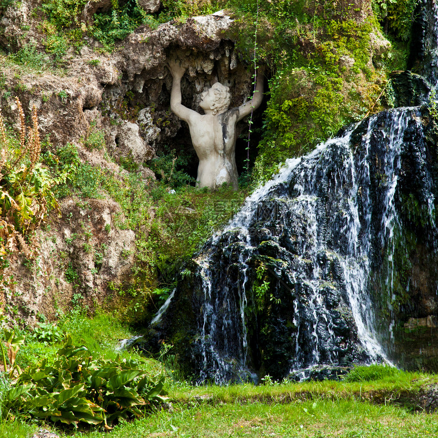 埃斯特别墅蒂沃利遗产旅行雕塑花园溪流园林瀑布奢华公园文化图片