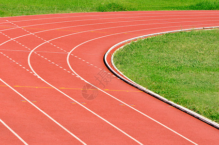 田径赛道场地红色曲目赛车课程绿色赛马场马场跑步竞争背景图片