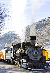 西尔弗顿美国科罗拉多州铁路位置列车交通工具世界机车运输火车旅行铁路运输蒸汽背景