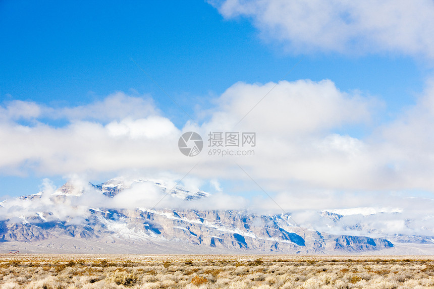 美国内华达州冬季山区位置外观山脉风景海角世界旅行图片