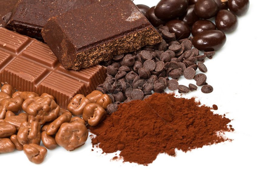 巧克力甜点糖果配料展示美食食物团体奶油可可酒吧图片