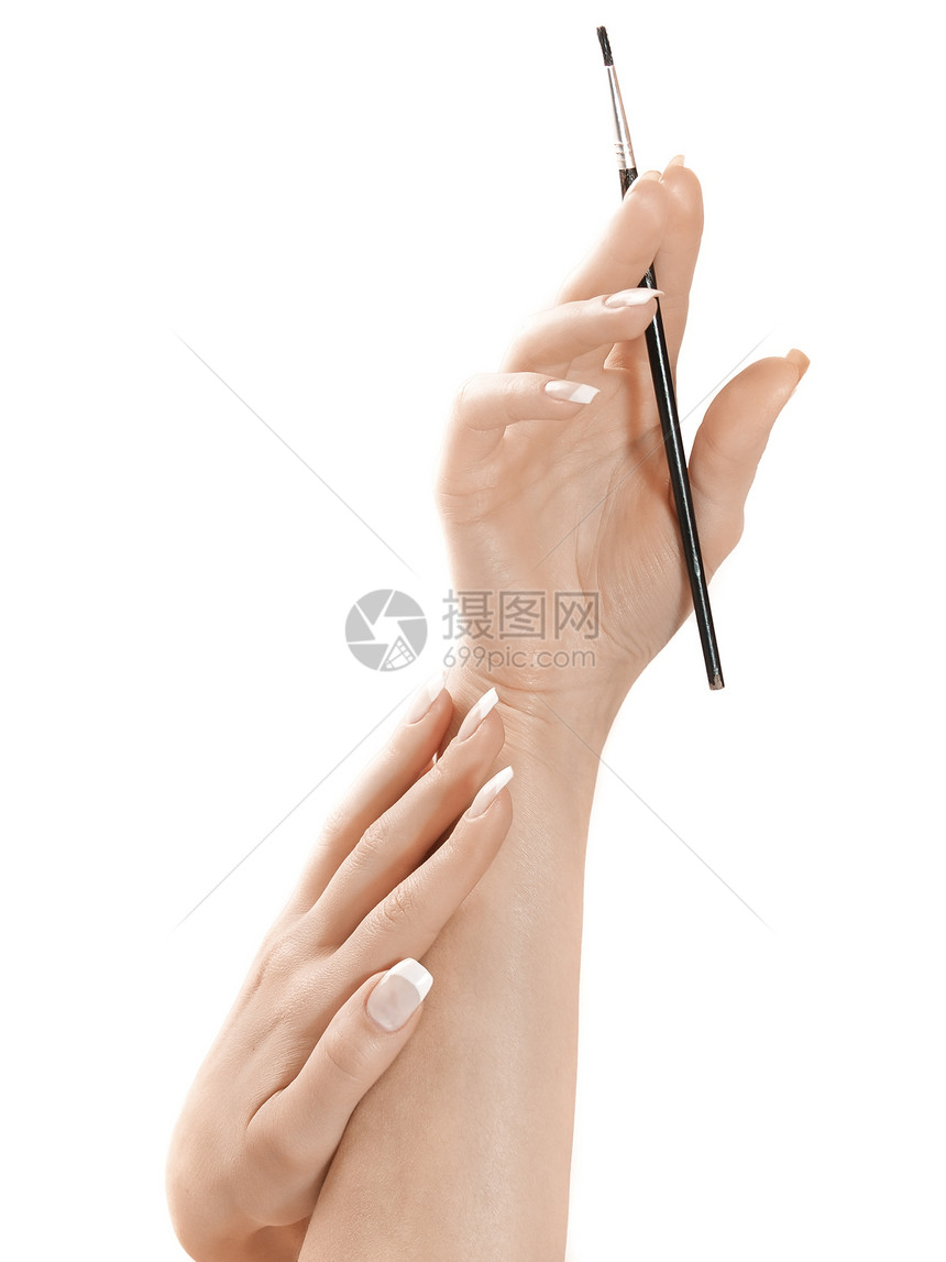 照顾女性高品质的手手指文化身体女孩合页杯状拇指美甲化妆品指甲图片