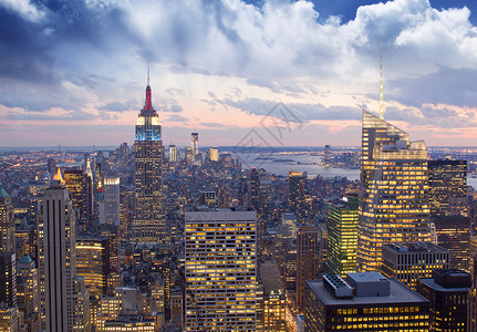 纽约曼哈顿-纽约市惊人的景色布鲁克林高清图片素材