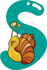蜗牛卡通S 用于蜗牛语言游戏教育班级教学卡通片底漆学习动物群孩子们背景