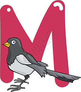 M为磁石底漆动物游戏拼写字母语言孩子们公司学习学校插画