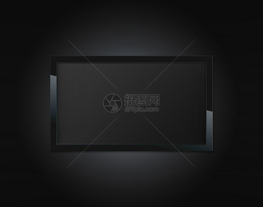 黑色LCD Tv晶体管渲染视频展示技术液体薄膜宽屏优雅阴影图片